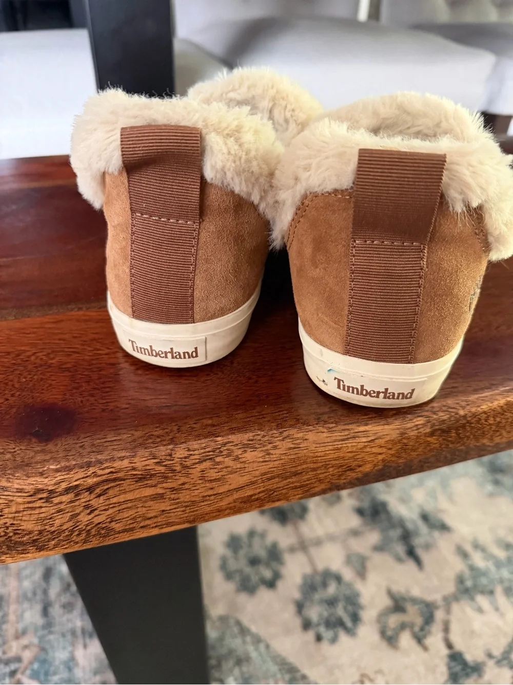 Timberland Women's Skyla Slip-On Suede Sneakers with Faux Shearling - Chestnut